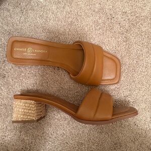 Chinese Laundry Brown Block Heel Sandals